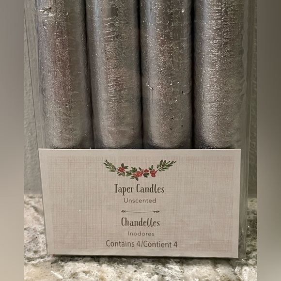 Pier 1 Silver Taper Candles - Picture 3 of 6